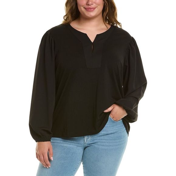 NIC+ZOE Women's Cotton Statement Tunic Shirt - Lightweight Summer Cover-Up With Pockets
